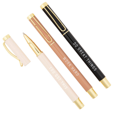 Motivational Metal Pen Set: Work Hard, You Got This, Do Great Things