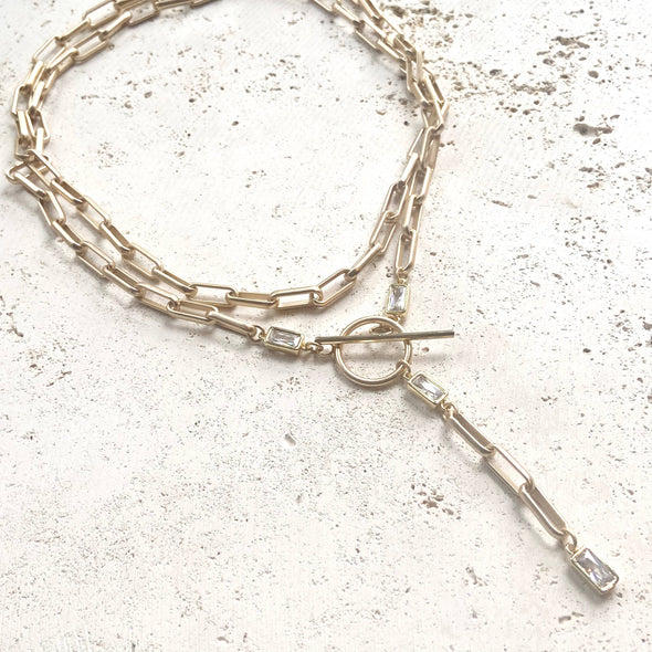 Paperclip wrap necklace