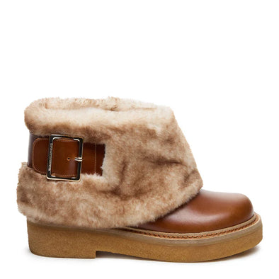 KELSI DAGGER Calvin Cuffed Cognac Boots
