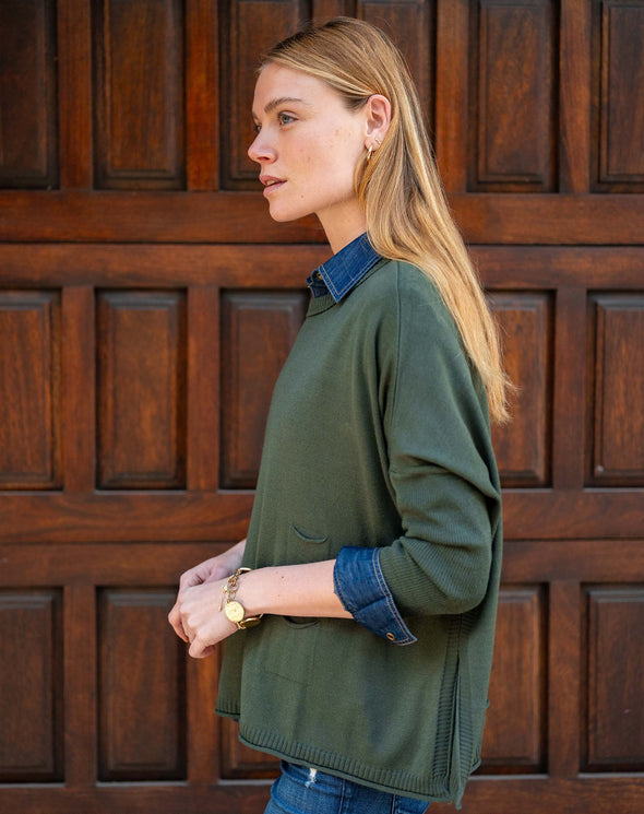 Catalina Sweater In Deep Emerald