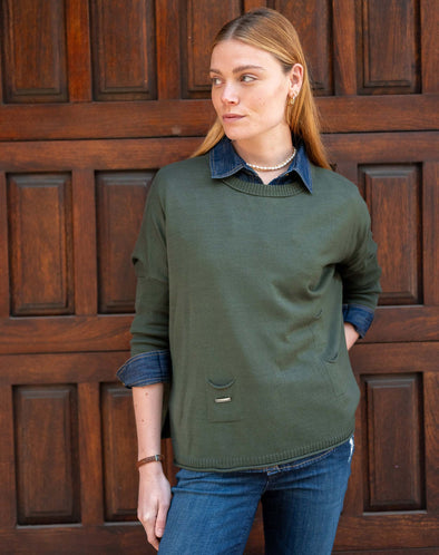 Catalina Sweater In Deep Emerald