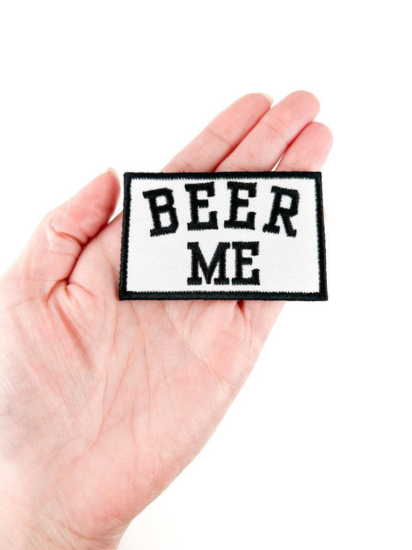 Beer Me Patch Embroidered Iron-On Patch Trucker Southern