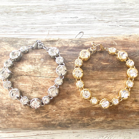 Crystal bracelet chunky boutique salon jewelry statement