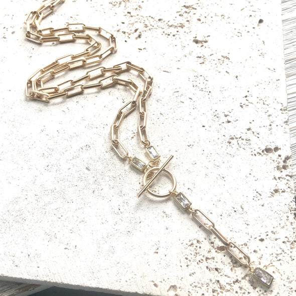 Paperclip wrap necklace