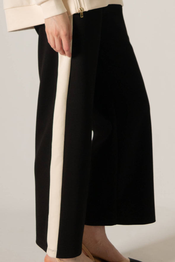 P. CILL Butter Modal Side Stripe Wide Leg Pants