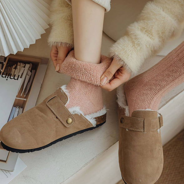 Thick Wool Pink & Brown