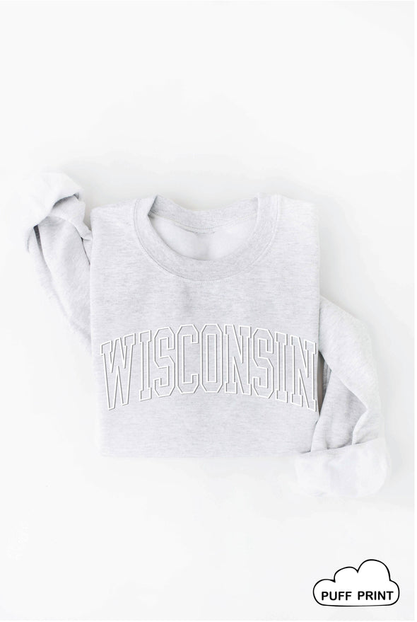 WISCONSIN PUFF PRINT Graphic Sweatshirt