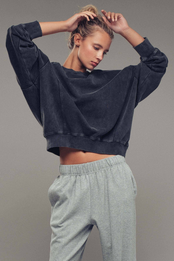 Pigment Washed Relaxed Fit Sweatshirt