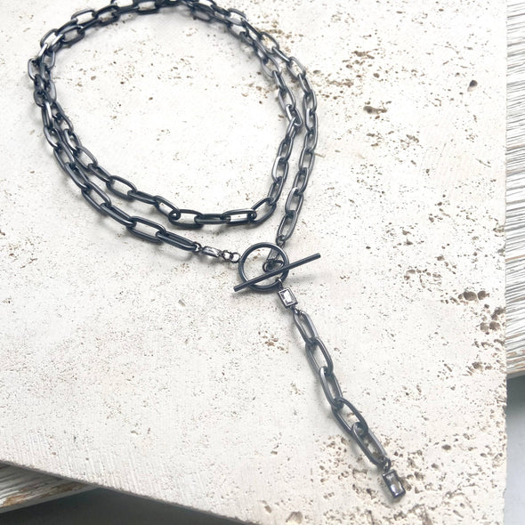 Paperclip wrap necklace
