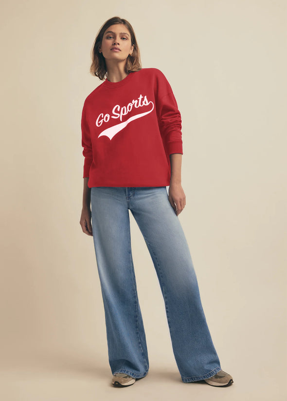 Go Sport Sweatshirt in Red and White