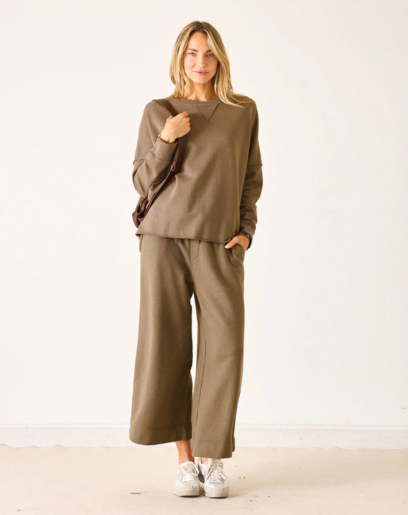 Frenchie Wide Leg Pant In Mocha