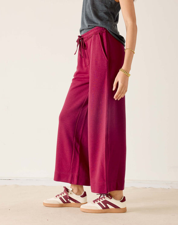 Frenchie Wide Leg Pant in Winterberry