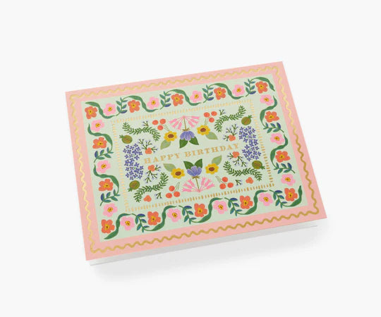 icily Garden Birthday Greeting Card