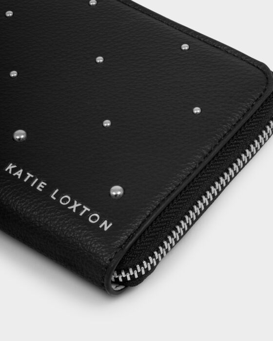Meela Studded Wallet in Black