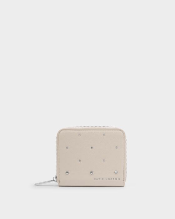 Meela Studded Wallet in Oyster