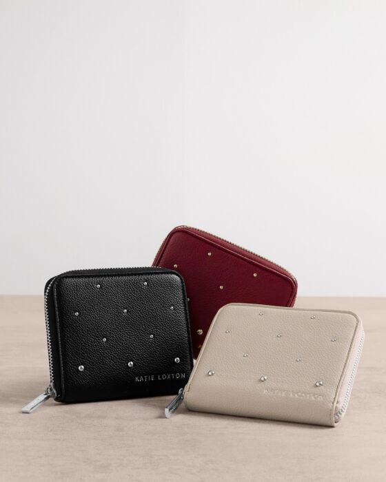 Meela Studded Wallet in Cherry