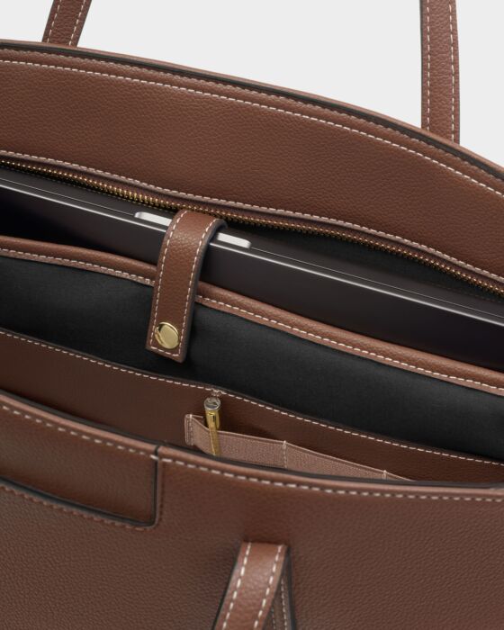 Harlyn Work Tote Bag in Chocolate