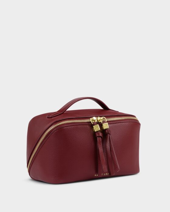 Soho Medium Makeup & Toiletry Bag in Cherry