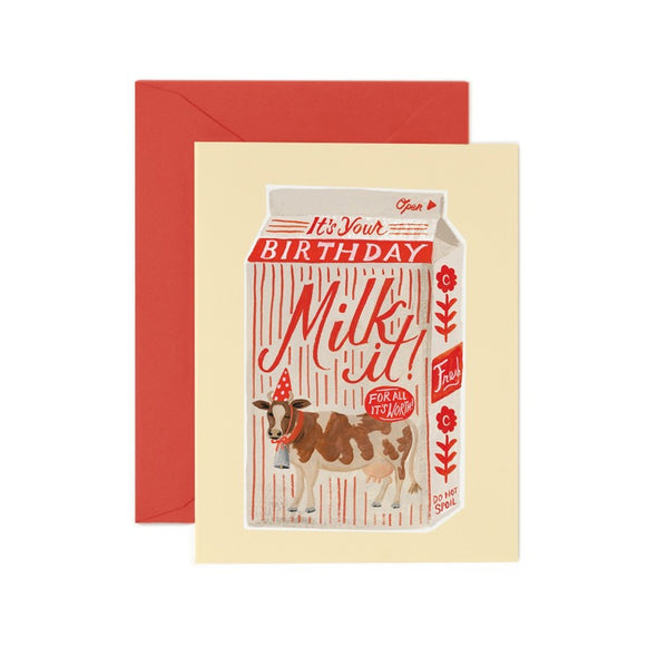 Milk It Birthday Card