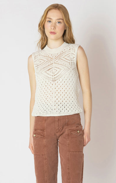 Patterned Pointelle Sweater