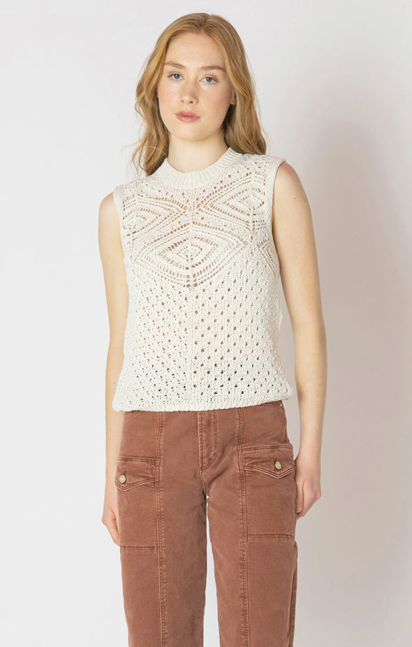 Patterned Pointelle Sweater