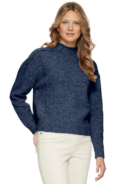 Bethania Funnel Neck Sweater in Navy