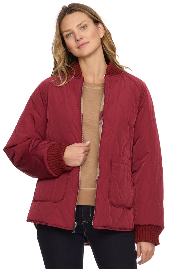 Anniston Reversible Quilted Bomber Jacket