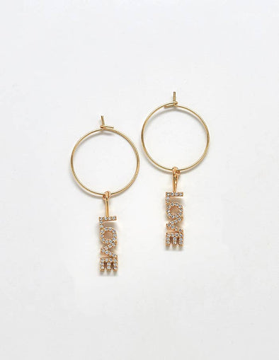 Love Hoop Earrings